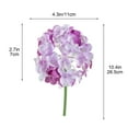 thumbnail image 3 of Littleplum Artificial Hydrangea Flowers Pure Purple Heads,Fake Hydrangea Silk Flowers for Wedding Centerpieces Bouquets Floral Decor Home Decoration with Stems,Spring Decor,4x2x10 In,Purple, 3 of 9