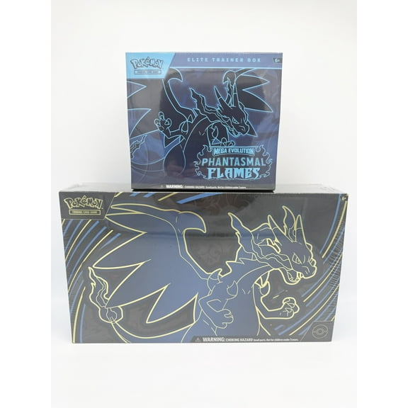 Pokemon Charzard x Ex Ultra Premium Collection and Mega Evolution Phantasmal Flames Elite Trainer Box Bundle