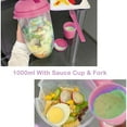 thumbnail image 3 of Keep Fit Salad Meal Shaker Cup with Fork and Dressing Holder, Health Container, Portable Vegetable Breakfast - style:style3, 3 of 5