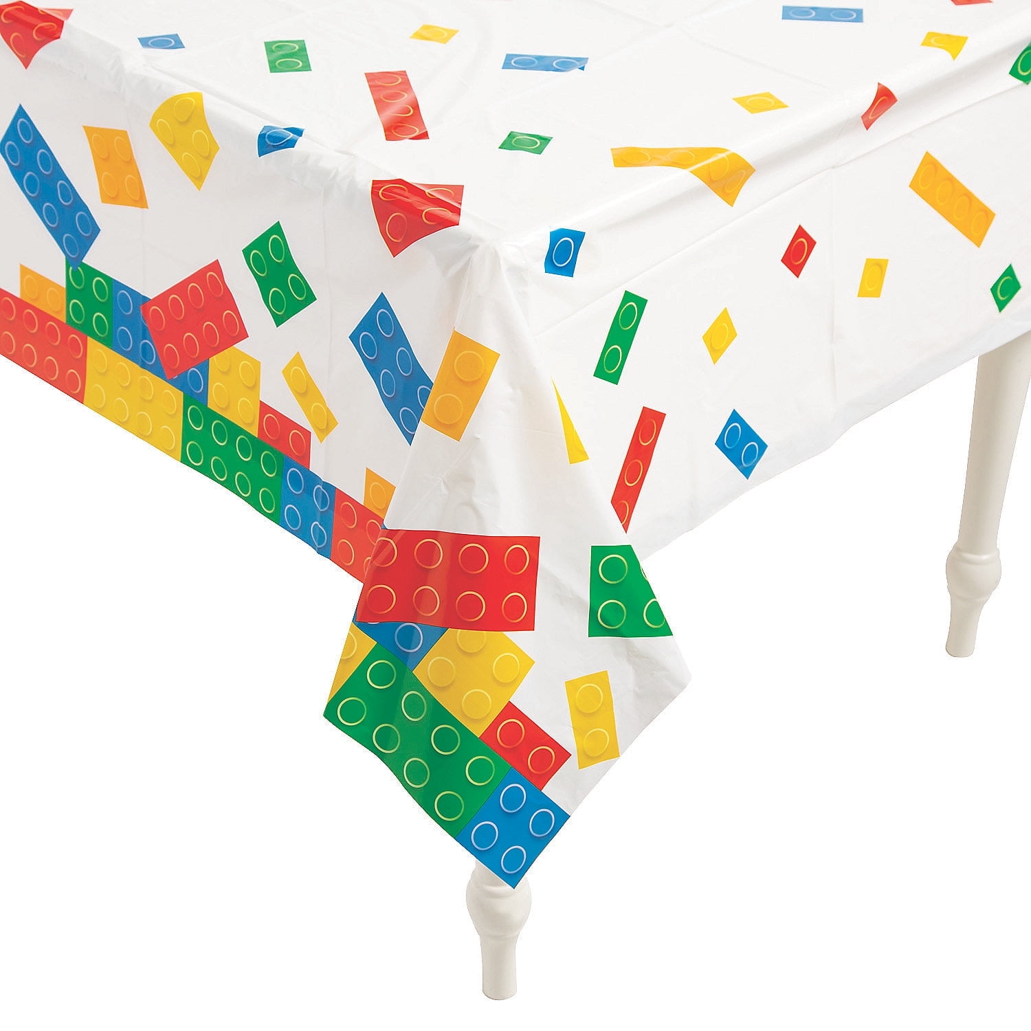 Color Brick Tablecloth Party Supplies Birthday 1 Pieces