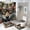 style-2yushi, variant on Funny Glasses Wolf Bathroom Sets with Shower Curtain And Rugs, Incl with 12 Hooks，Toilet Lid Oval Rug