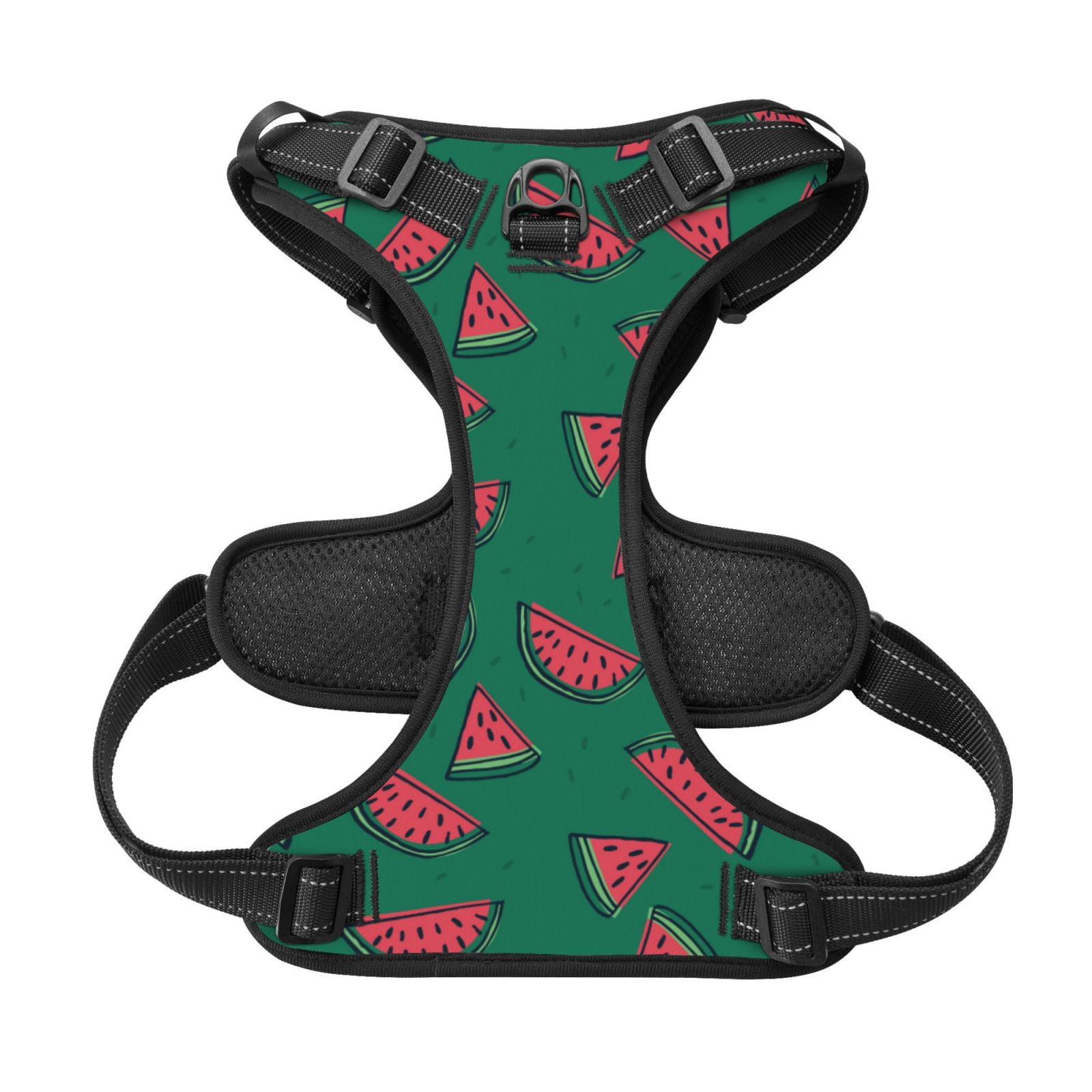 Kdxio Watermelon Print No Pull Dog Harness Adjustable Reflective Oxford Easy Control Medium Large Dog Harness for Training and Everyday-Small