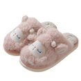 thumbnail image 2 of Nuevas zapatillas de algodón de cordero de dibujos animados para mujer en otoño e invierno, suela blanda para el hogar, antideslizantes, cálidos, además de zapatos de algodón de felpa para hombres, 2 of 5
