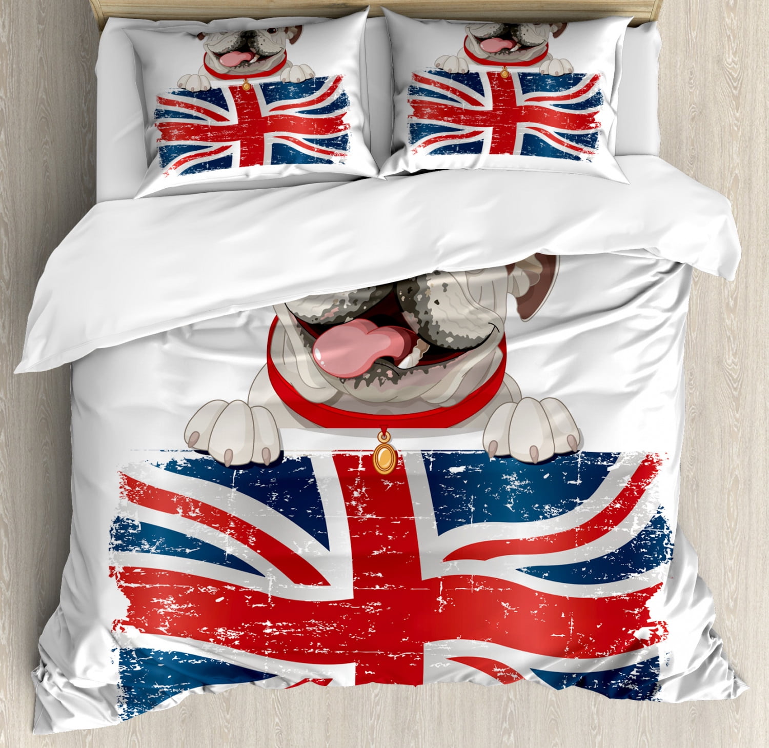 Girls Princess Love Union Jack Double Duvet