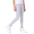 thumbnail image 2 of jobturf Girls Leggings High Waisted Ruffle Trim Ribbed Yoga Pants Summer Stretchy Casual Trousers for Kids 1-10 Years, 2 of 7