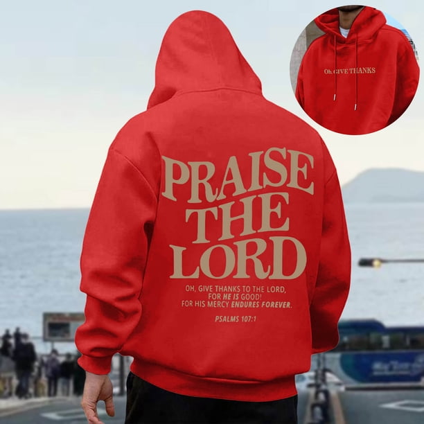 MHFRRA Sudadera con Capucha para Hombre, de Manga Larga, Informal, con Diseño Estampado, para Uso Diario, para El Hogar, Al Aire Libre, Senderismo, Otoño E Invierno, Tela Suave y Cómoda Rojo