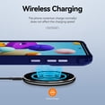 thumbnail image 4 of Feishell Fit for Samsung Galaxy A52 5G Clear Case,Support Wireless Charging,Fall Protection Back PC Transparent TPU Frame Plating Button Lightweight Slim Phone Case,Blue, 4 of 9