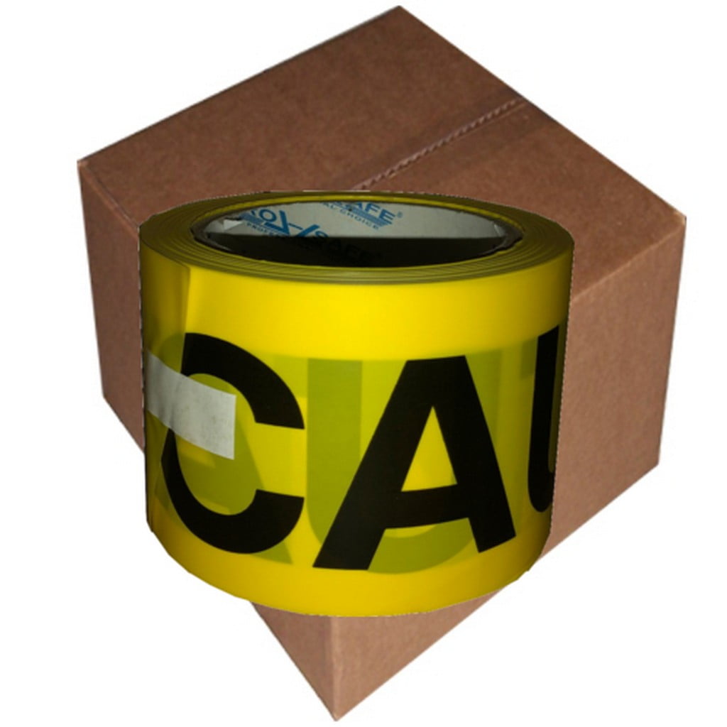 Pro Safe Barricade Tape Caution Yellow 3" X 200 Ft (16 Roll/Case) Non