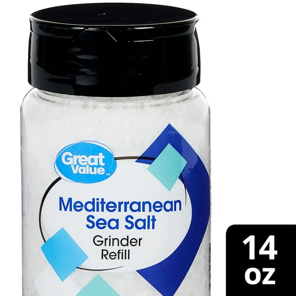 Great Value Mediterranean Sea Salt Grinder Refill 14 Oz