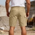 thumbnail image 4 of cfhntfmh Men's Casual Cargo Shorts Stretch Elastic High Waist Work Short with Multi Pockets Lightweight Summer Outdoor Shorts, 4 of 7
