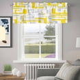 thumbnail image 3 of Curtain Valance for Windows Yellow Geometric Stripes Kitchen Curtain Valances Modern Abstract Lines Valances Window Treatments Short Curtains for Kitchen Living Room Bedroom Home Decor 54x18 Inch, 3 of 9