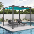 thumbnail image 2 of AOILE Aluminum Pergola – Outdoor Pergola with Adjustable Canopy, Reinforced Metal Frame for Backyard, Garden, and Deck, 2 of 8