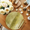 thumbnail image 2 of Yellow Round 13 Inch Placemats Set of 4, Retro Oil Painting Modern Abstract Art Aesthetics HeatResistant Non Slip Place Mats for Dining Table, Wipeable Braided Kitchen Table Mats for Housewarming, 2 of 9