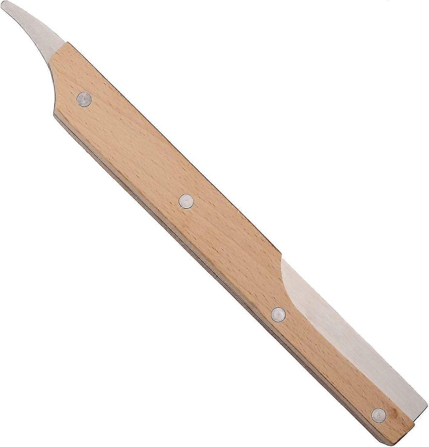Coconut Opener Tool With Wooden Handle Stainless Steel Knife Opener Double Ended Coconut Cutter Kitchen Gadget Tools