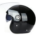 thumbnail image 3 of Open Face Motorcycle Helmet with Removable Visor ECE 22.06 Approved Half Casco Fit Men Women ATV Moped Scooter, 3 of 8