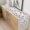 thumbnail image 4 of Spring Floral Table Runner 90 Inches Long Farmhouse Dress Scarves, Pink Blue Flowers Botanical Butterflies Dining Tablerunner for Coffee Table/Kitchen Island/Party Décor, 13" x 90", 4 of 8