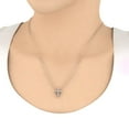 thumbnail image 3 of 2 Carat Diamond Cross Pendant Necklace in 14K Rose Gold (Silver Chain Included) - IGI Certified, 3 of 4