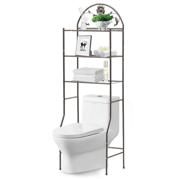 Augienb 3 Tier Bathroom over The toilet Space Saver Free Standing Metal