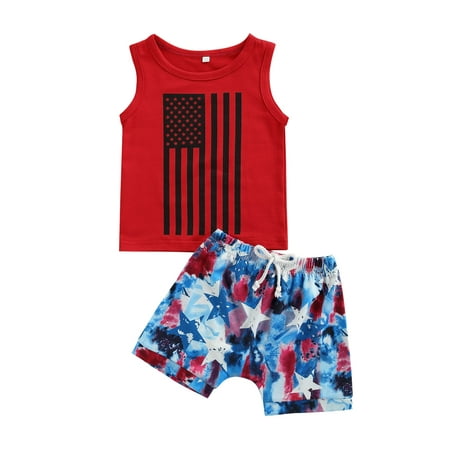 

Toddler Infant Baby Boys Summer Clothes Sleeveless Tank Tops T-Shirt and Shorts Pants Outfit