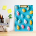 thumbnail image 5 of 12.5" x 9" Acrylic Clipboard with Gold Metal Clip Office and Classroom Essential Colorful Easter Eggs, 5 of 7