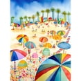 thumbnail image 1 of Tropical Summer Beach Folk Art Unframed Wall Art Print Poster Home Decor Premium, 1 of 4
