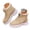 Khaki, variant on Womens Waterproof Winter Ankle Boots Fashion Combat Snow Booties Lace Up Casual Short Boot Platform Fleece Lined Sneakers Size 6-9.5