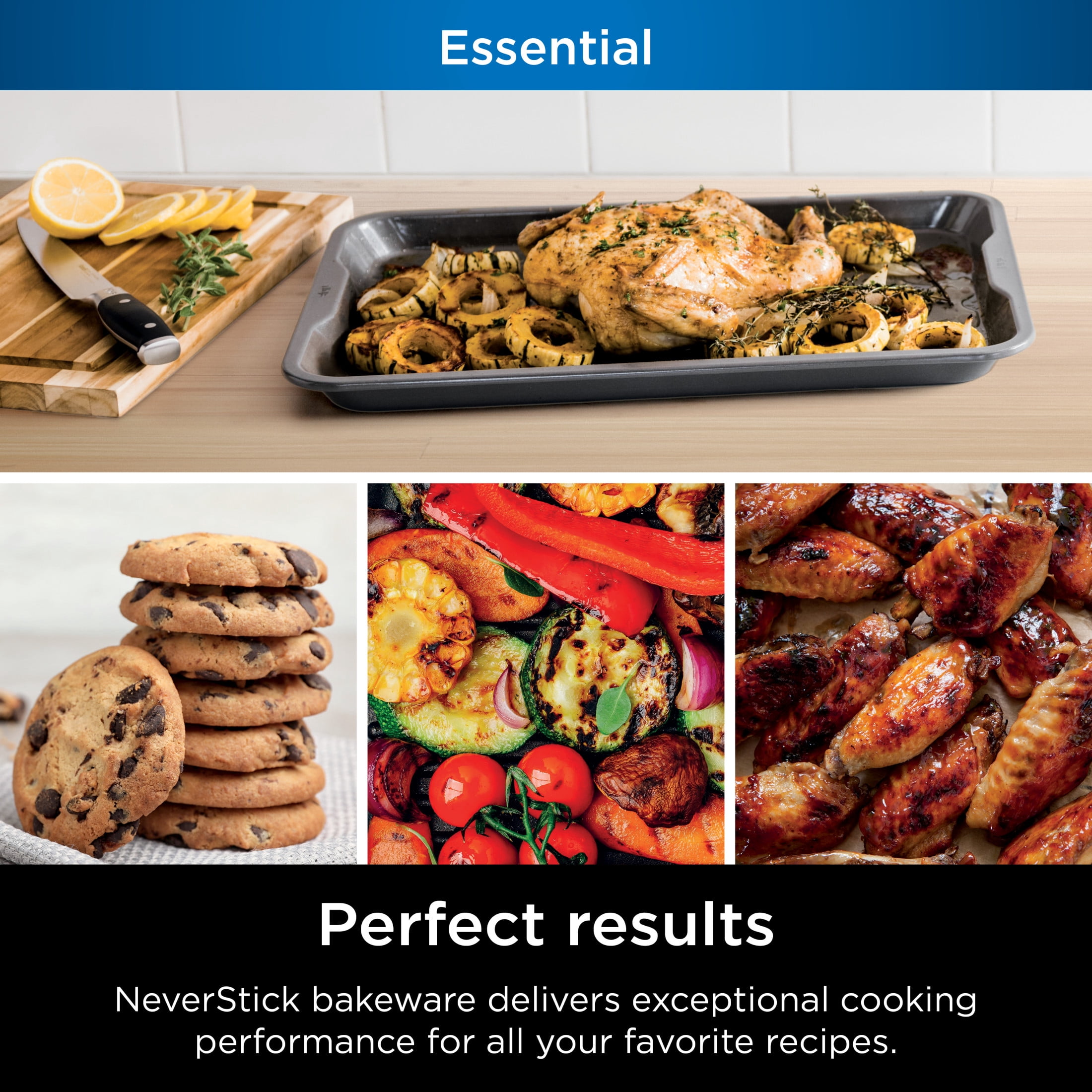 Ninja NeverStick® Essential 3-Piece Baking Sheet Set, Dishwasher Safe, B13003