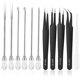 thumbnail image 1 of 11 Pcs Resin Mold Tools Set Stirring Needle Spoon Tool Tweezers Precision Kit (Black + White), 1 of 5