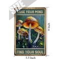 thumbnail image 5 of Lose Your Mind Find Your Soul Mushroom Metal Tin Sign, Mushrooms Bedroom Decor, Hippie Room Decor, Psychedelic Mushroom Art, Mushrooms Wall Art Housewarming Gift 5.5x8 Inches, 5 of 7