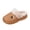 Light Brown, variant on Women Fleece Lined Closed Back Mesh Mule Slippers, Hollow Woven Outer Fabric, Thick Warm Plush Lining, Textured Anti Slip Outsole, Cozy Indoor Footwear for Fall Winter Bedroom House,Light Brown 8.5