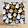 thumbnail image 4 of Tchckioa 72x72 Inch Shower Curtain,Privacy Protection Waterproof Hooks Bath Curtain for Bathtub,Halloween Ghost, 4 of 6