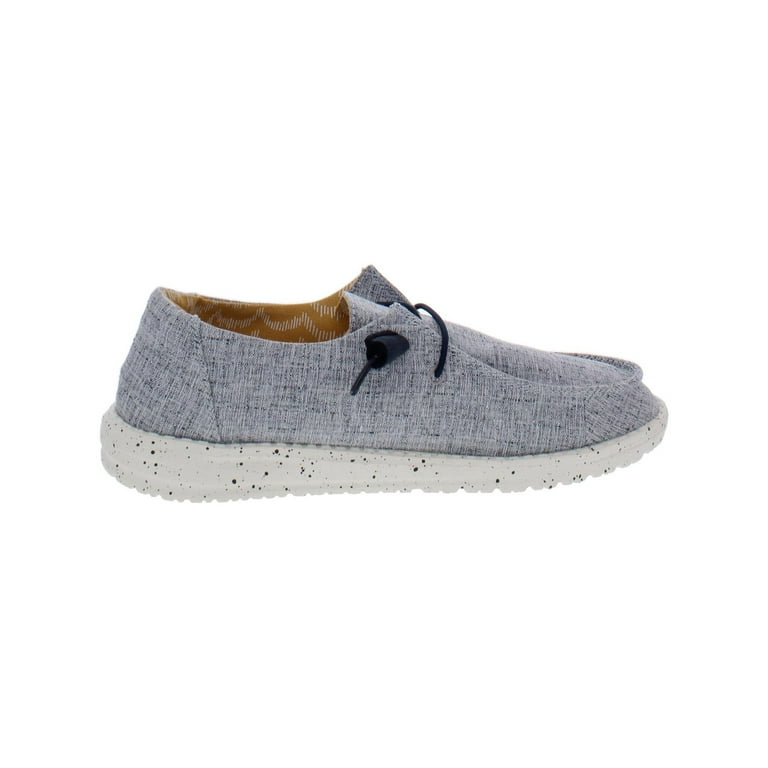 Hey Dude Women's Wendy Chambray White Blue Slip On Comfort Shoes