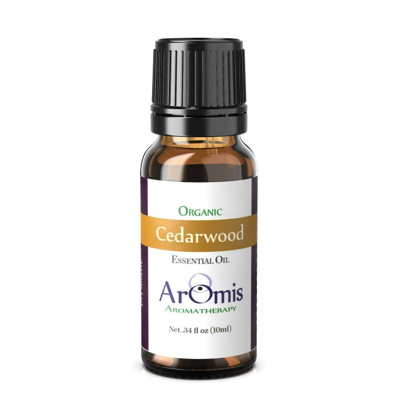 ArOmis Organic Cedarwood Essential Oil - USDA Certified - 100% Pure Therapeutic Grade - 10ml (.34 Fl Oz), Undiluted, Premium, Perfect for Aromatherapy Diffuser