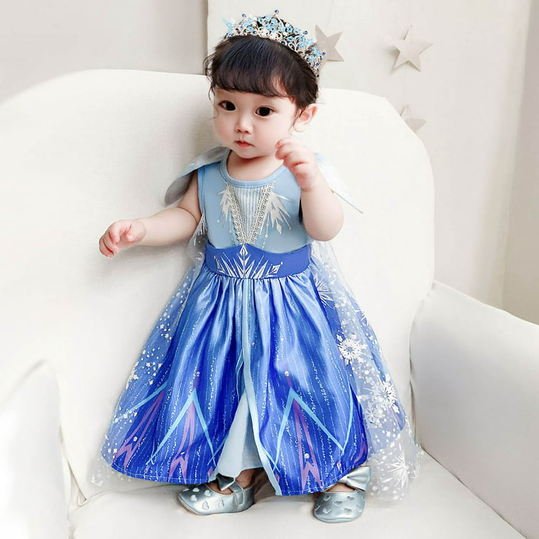 Frozen kid's costume Elsa flower dress 