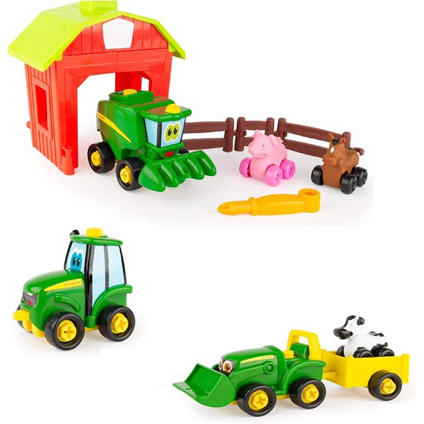 John Deere BuildABuddy Value Bundle 3In1 Farm Toy Set, Ages 3 And