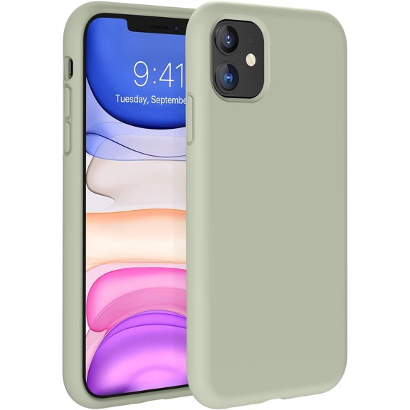Compatible with iPhone 11 Phone Case, Liquid Silicone Gel Rubber Full Body Protection Shockproof Cover Drop Protection Phone Case for iPhone 11 6.1 inch (Patina Green)