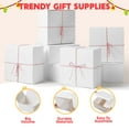 thumbnail image 2 of Joyfy 12 Pcs White Square Cookie Boxes, Plain White Treat Boxes with Lids 8" x 8" x 4" Bakery Gift Wrapping Box for Party Favor Pastries, Birthday Party, Present, Thanksgiving, Winter Holidays, 2 of 10