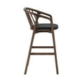 thumbnail image 3 of Armen Living Echo Walnut Wood and Black Faux Leather Counter Stool, 3 of 14