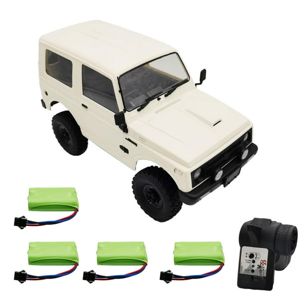 1/10 RC Rock Crawler C74 RC Camión Hobby RC Car Control Remoto Todoterreno Coche Vehículo Eléctrico Juguete para Festivales Presentes , con 4 baterías Hugo Camión trepador de simulación