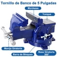 thumbnail image 2 of ADILIKADII Tornillo de Banco de 3 Pulgadas, Tornillo de Mesa de Hierro Fundido Giratorio 360&deg; con Yunque, Abrazadera de Banco Multiuso Prensa para Carpinter&iacute;a Esculturaz Artesan&amp, 2 of 7