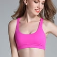 thumbnail image 4 of Women Bras Plus Size Ice Silk Beautiful Back Yoga Fitness Sports Bra Underwear Bras for Women No Underwire HotPink L, 4 of 4