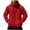 Red, variant on Levmjia Men's Japanese Sweatshirt Jacket 100% Polyester Hooded Zip-Up Casual Coat Multiple Pockets Breathable Sportswear Solid Color S-3XL Black