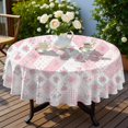 thumbnail image 4 of Pioneer Flower Floral Print Pattern Round Tablecloth 60 X 60 Inch, Wrinkle Resistant Wipeable Table Cloth for Kitchen Dining Picnic Patio Party, 4 of 6