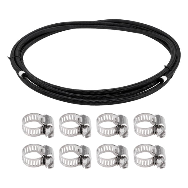 Kit de línea de combustible Unique Bargains 1/4" de 15.09 pies, manguera de vacío automotriz con 8 abrazaderas, 1 juego