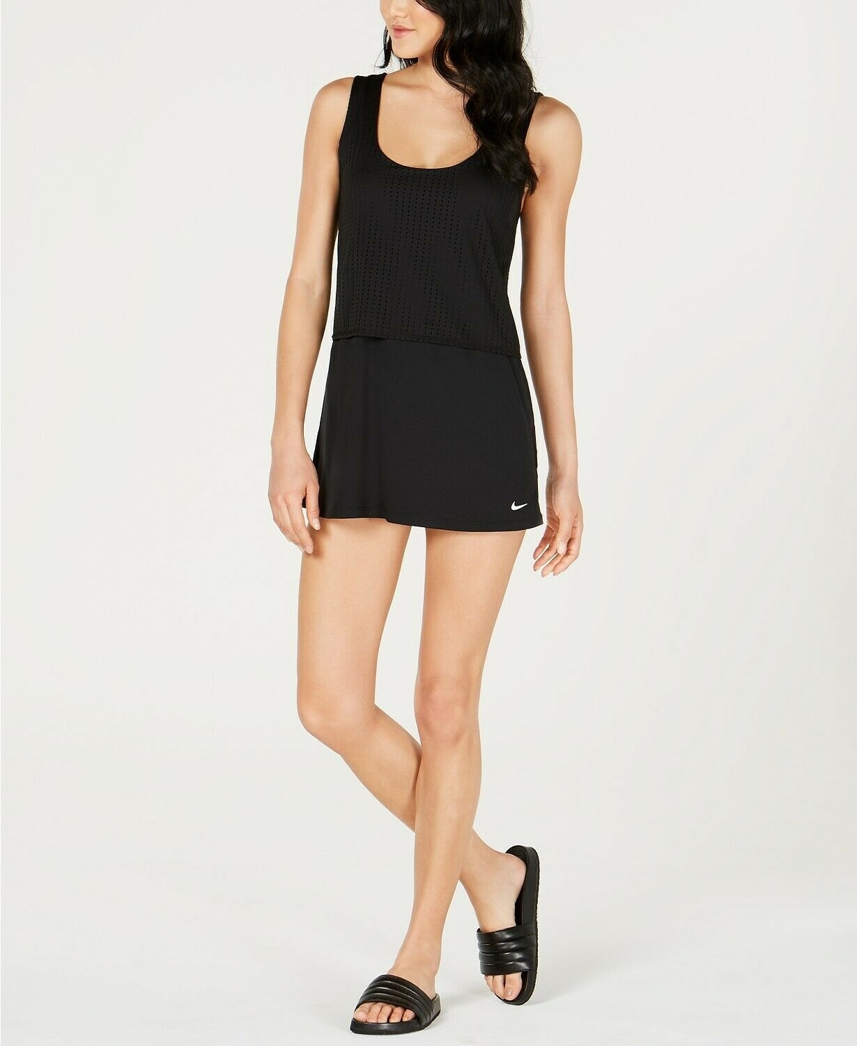 Nike BLACK Sport Mesh Swim Cover Up 