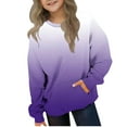 thumbnail image 2 of Bxsruta Hoodie for Kids, Kids Clothes Toddler Kids Girls Boys Fashion Gradient Long Sleeve Crewneck Sweatshirt Pullover Top with Pocket, 2 of 7