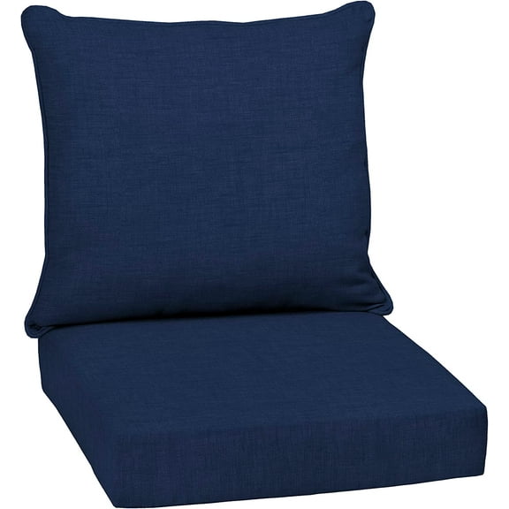 Outdoor Deep Seating Cushion Set, 24" x 24", Fade Resistant Patio Cushions, Sapphire Blue