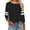 Black, variant on MIXUE Womens Summer Tops Solid Color Round Neck Long Sleeve Casual Fashion Shirts For Women T-shirts Sportwear,Pink,S