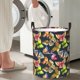 thumbnail image 5 of Balery Butterfly Wild Insect Cesta de ropa redonda con asas, impermeable, independiente, para ropa, juguetes, dormitorio y familia-Small, 5 of 6