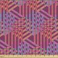 thumbnail image 2 of Abstract Fabric by the Yard, Geometrical Pattern of Triangles Motif Illustration, Decorative Upholstery Fabric for Chairs & Home Accents, Magenta Fuchsia by Ambesonne, 2 of 5
